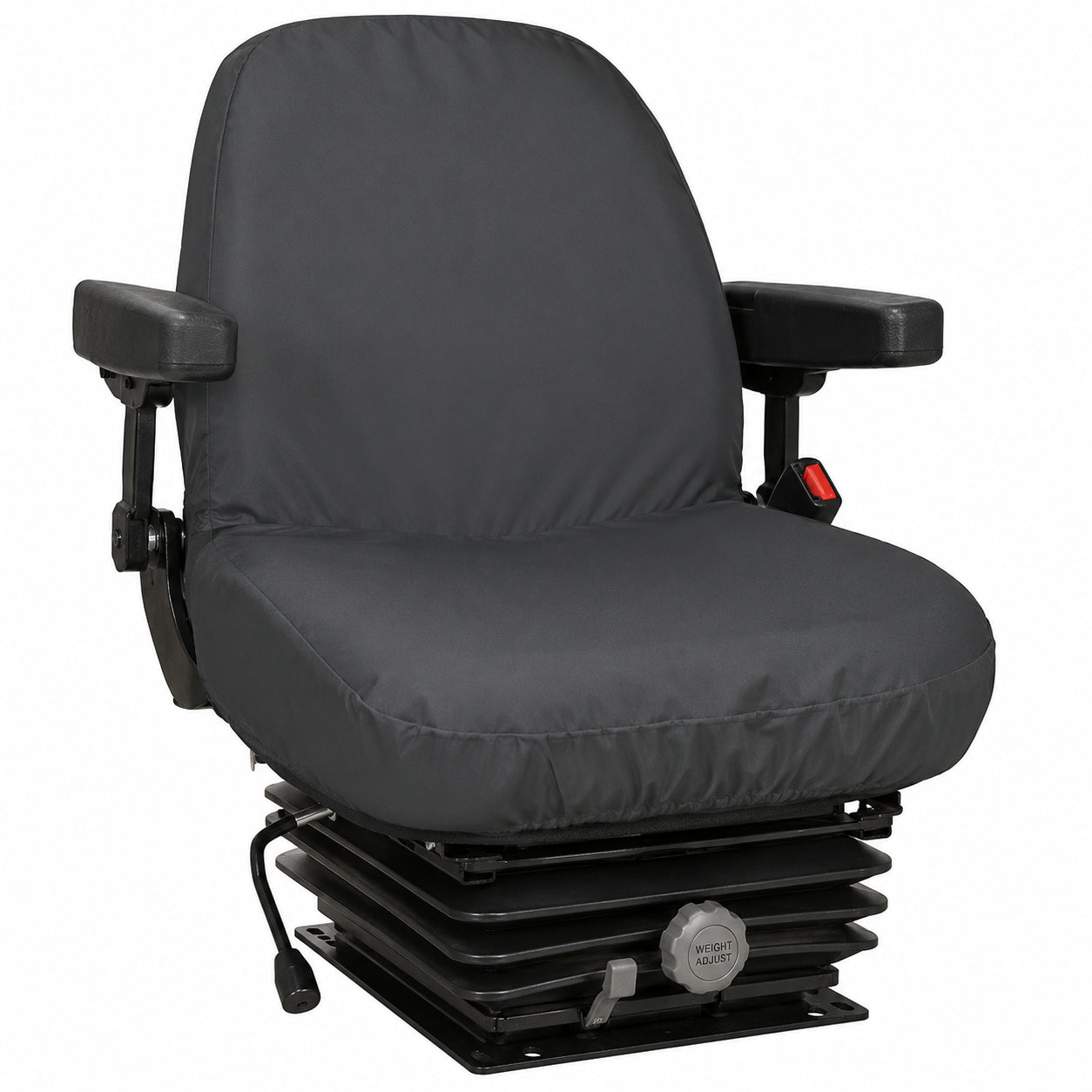 Low Back Backhoe Seat Cover - 20x20" Canvas or Vinyl, Made in USA