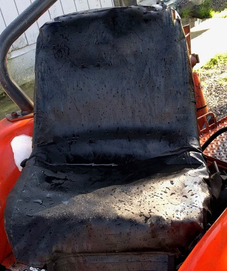 "Small back tractor seat cover 18x18 inches vinyl waterproof"