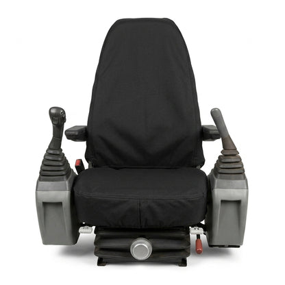 High Back Excavator Seat Cover - 20x28", Heavy Duty Canvas, Made in USA