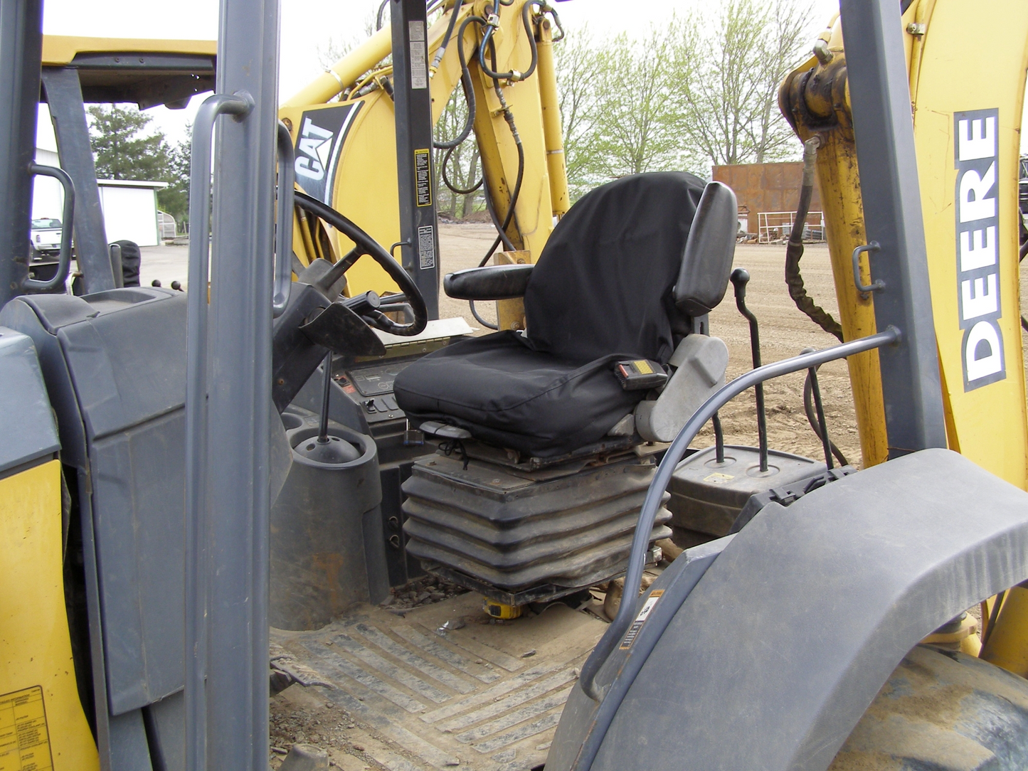 Low Back Backhoe Seat Cover - 20x20" Canvas or Vinyl, Made in USA