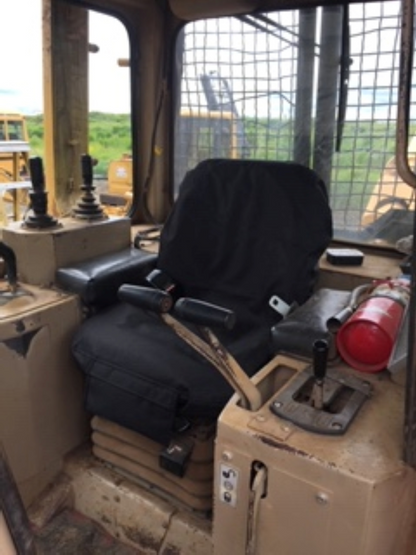 Low Back Backhoe Seat Cover - 20x20" Canvas or Vinyl, Made in USA