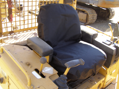 Low Back Backhoe Seat Cover - 20x20" Canvas or Vinyl, Made in USA