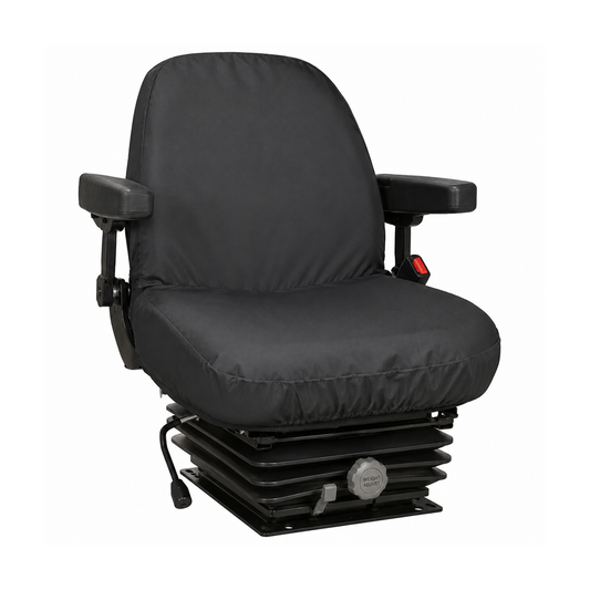 Low Back Backhoe Seat Cover - 20x20" Canvas or Vinyl, Made in USA