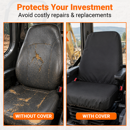 Mini Back Tractor Seat Cover - 16x16" Canvas or Vinyl, Made in USA