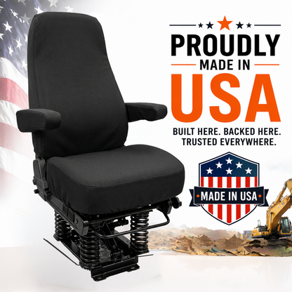 Semi Truck Seat Cover - 23x31" Heavy Duty Canvas, Made in USA