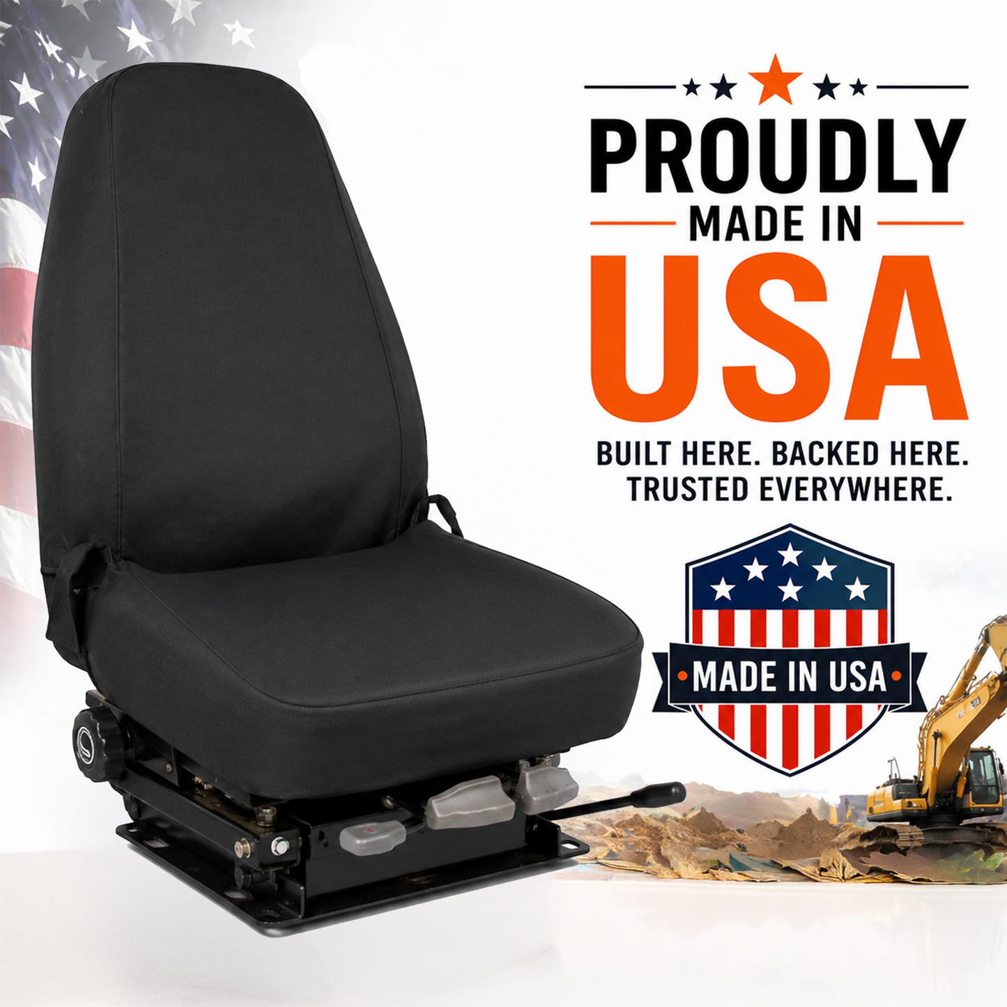 Small Mid Back Seat Cover 18x23" Canvas or Vinyl
