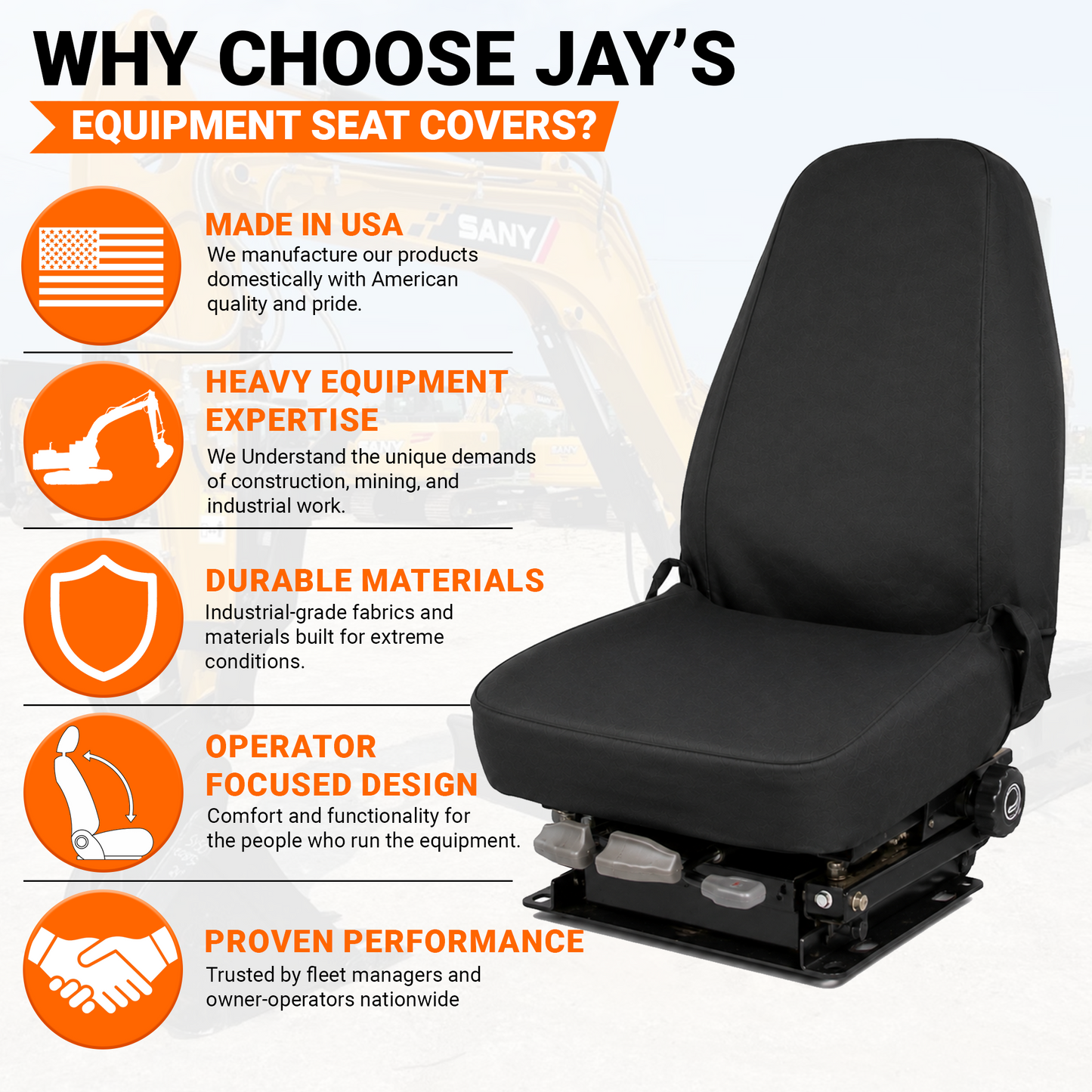 Small Mid Back Seat Cover 18x23" Canvas or Vinyl