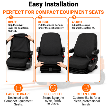 Toyota Forklift Wing Back Heavy Duty Seat Cover - Premium Protection & Comfort - Made in USA