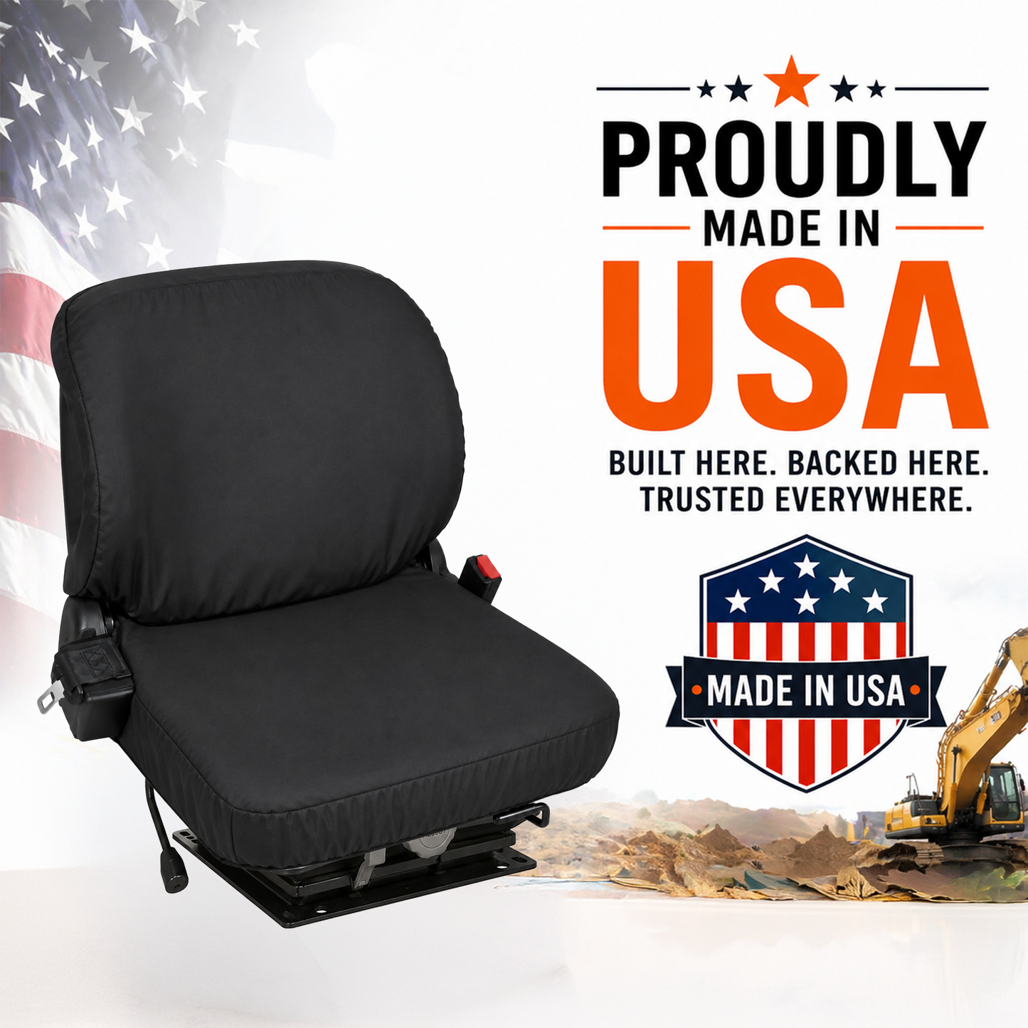 Toyota Forklift Wing Back Heavy Duty Seat Cover - Premium Protection & Comfort - Made in USA