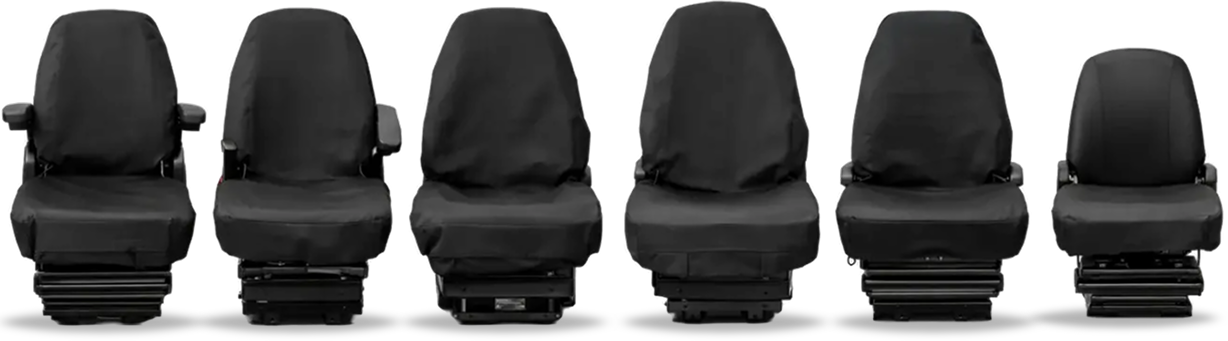Equipment seat cover sizing guide