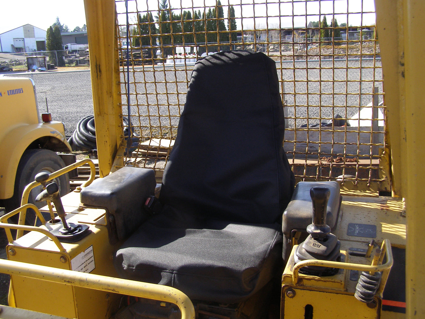 Mid back loader seat cover 20x25 inches heavy duty canvas