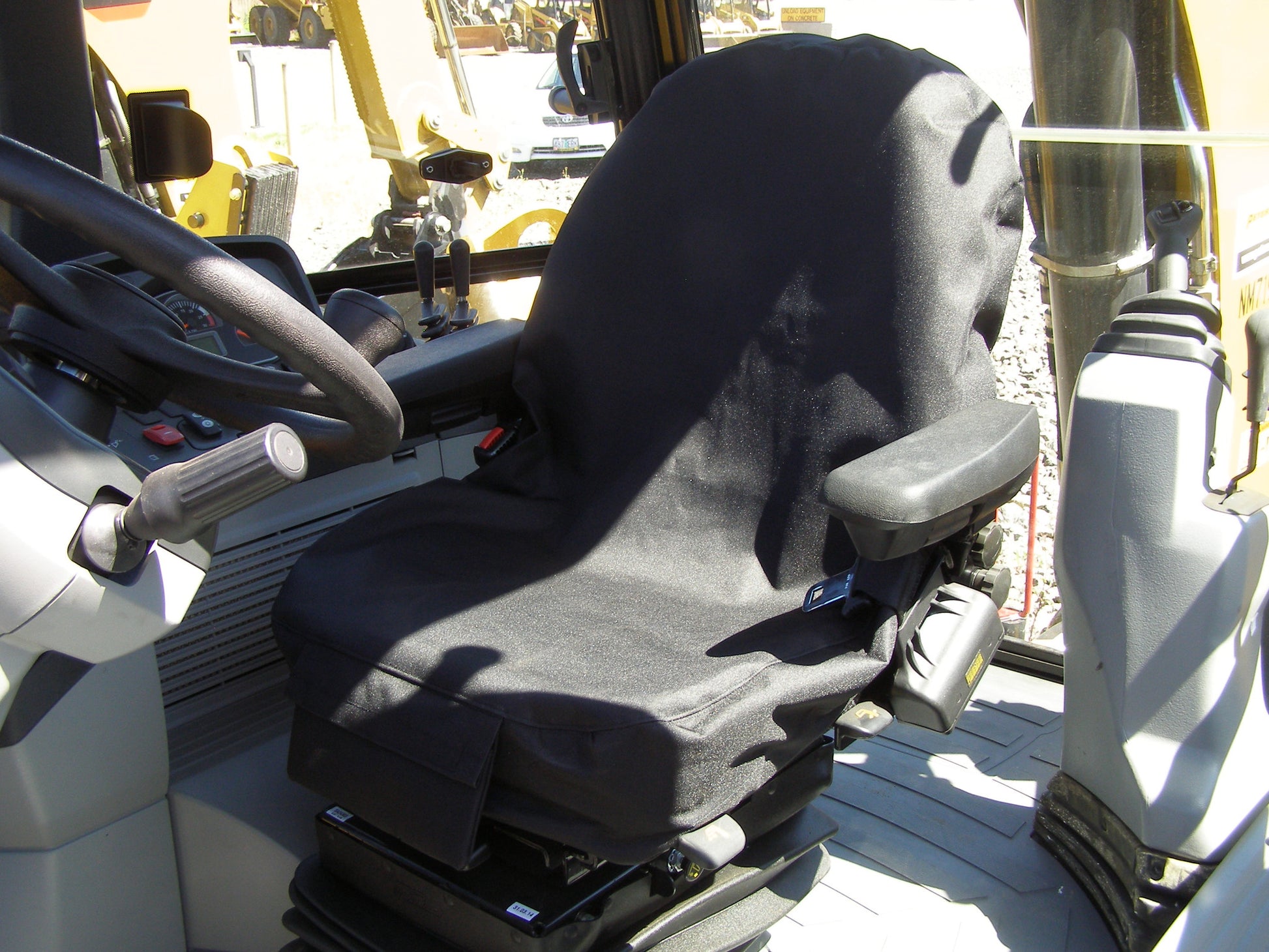 Low back backhoe seat cover 20x20" inch heavy duty canvas
